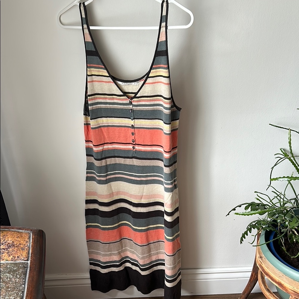 Part Two Striped Sleeveless long Dress size M ( linen/bamboo)